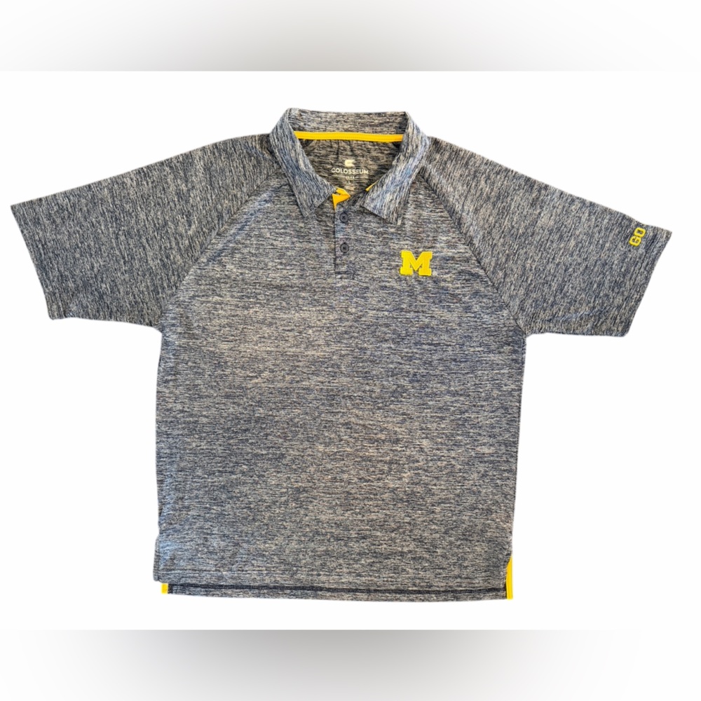 Colosseum University of Michigan Polo Men’s Large Heather Blue